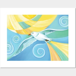 Flying seagull Posters and Art